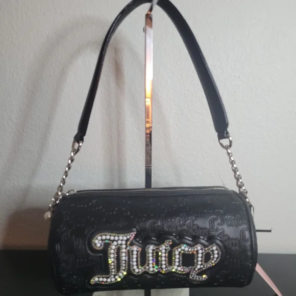 Juicy Couture Black Embellished Shoulder Bag - Picture 1 of 7